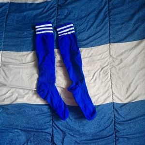 Adult soccer socks, Size medium, blue
